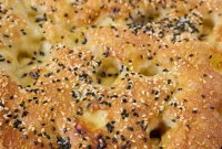 Toasted Sesame and Melted Cheese Focaccia