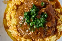 Braised Osso Buco with Zesty Gremolata and Creamy Risotto