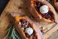 Rosemary Compound Butter Glazed Sweet Potatoes for Thanksgiving