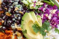 Hearty Sweet Potato Black Bean Bowls with Fresh Cilantro Lime Sauce