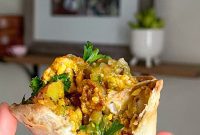 Everything Bagel Loaded Breakfast Burrito Boats