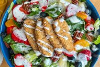 Vibrant Strawberry Poppyseed Vegan Chicken Salad