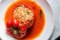 Hearty Beef and Rice Stuffed Peppers