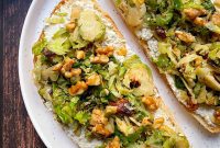 Roasted Brussels Sprouts and Creamy Ricotta Toast
