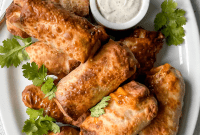 Crispy Air-Fried Vegan Buffalo Eggrolls