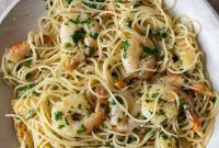 Golden Garlic Butter Shrimp Pasta