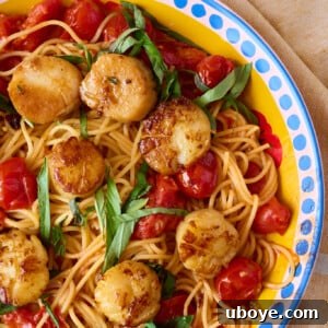 Scallop Pasta with Cherry Tomatoes