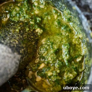 Authentic Mortar & Pestle Pesto