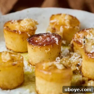 Garlic and Thyme Fondant Potatoes finished and plated.