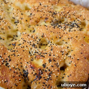 Cheesy Sesame Seed Focaccia