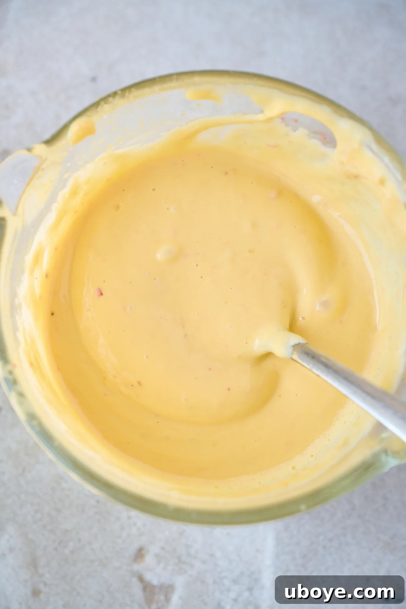 Piquant Chili Garlic Lime Olive Mayonnaise 6 A beautifully textured image of homemade olive oil mayonnaise, rich with chilli, garlic, and lime, presented in a clear glass jar with a spoon.