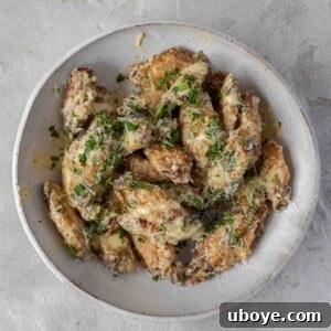 Garlic confit chicken wings, a game day snack.