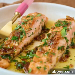 Honey garlic butter salmon, ready in under 10 minutes.