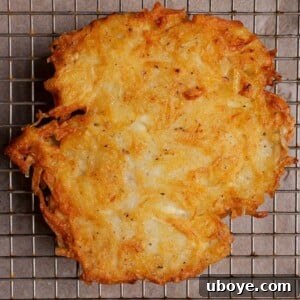 Potato Rosti, golden and crunchy.