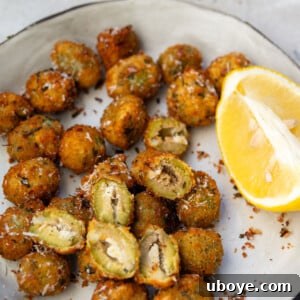 Goat cheese stuffed olives, a surprising delight even for olive skeptics