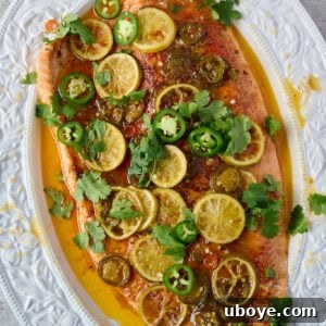 Hot Honey Slow Roasted Salmon, zesty, spicy, sweet, and melt-in-your-mouth tender