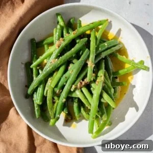Garlicky Green Beans, sautéed to perfection with garlic, simple yet flavorful