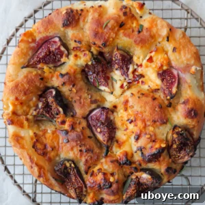 Fig and Goats Cheese Focaccia, a perfect balance of sweet and savory flavors
