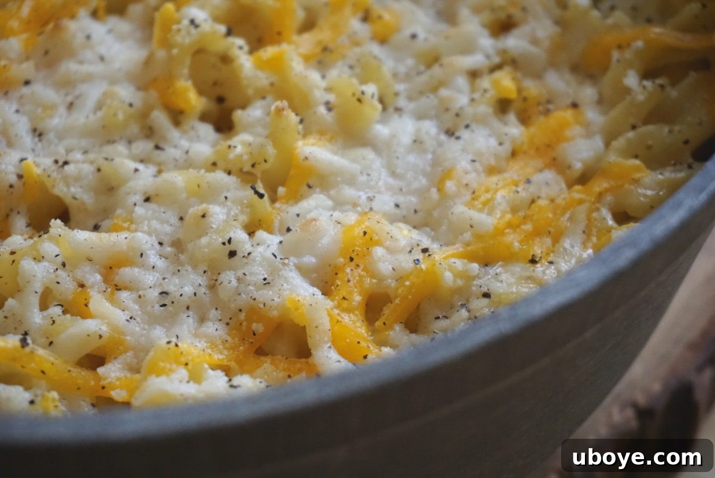 Quick and Creamy Vegan Mac 3 A top-down view of the vegan mac and cheese in a rustic ceramic bowl, with a fork digging in, highlighting the creamy sauce and perfectly cooked pasta.