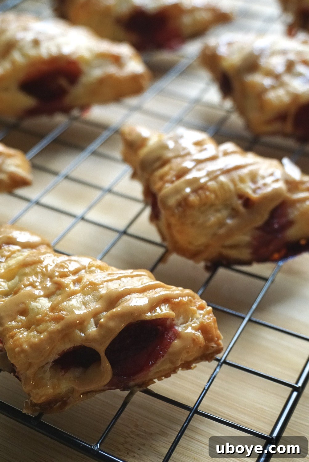 Simple Flaky PBJ Hand Pies 4 Ingredients for vegan peanut butter and jelly turnovers laid out