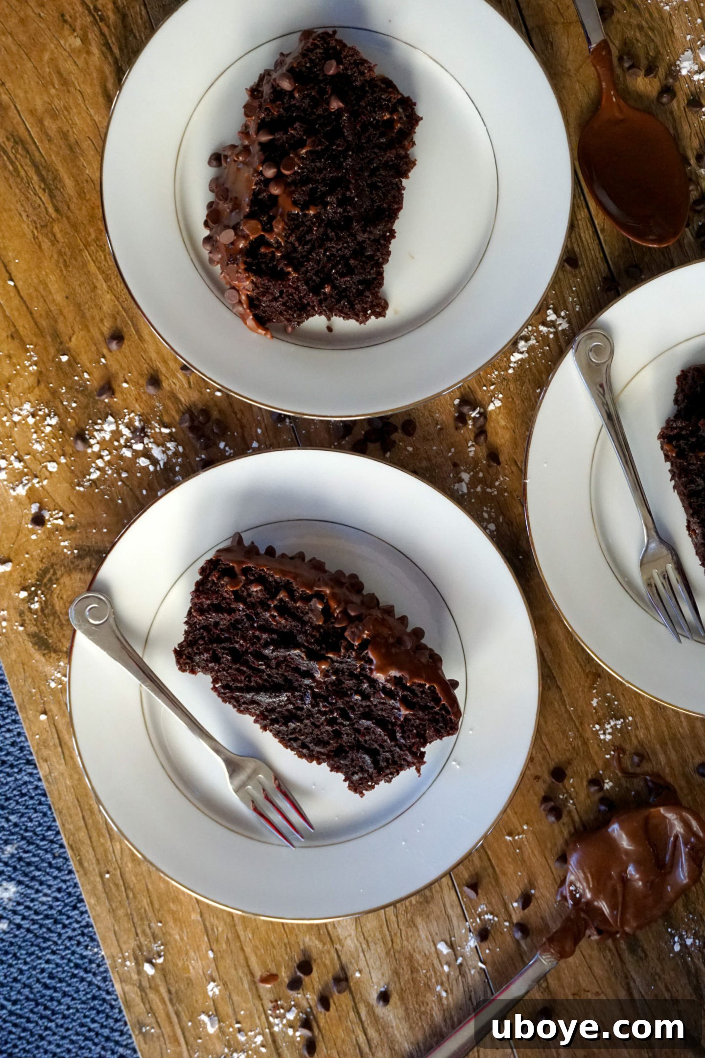 Guilt-Free Chocolate Bliss Cake 4 Ingredients for vegan chocolate cake laid out on a table
