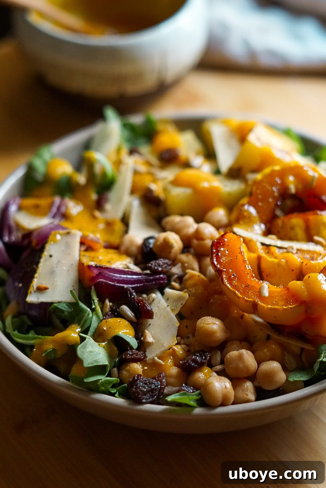 Another view of the Autumn Harvest Bowl, highlighting the texture and color