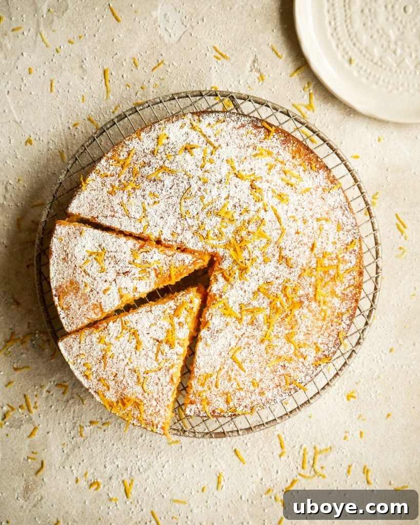 Luscious Lemon Butter Cake 2 A slice of golden lemon butter cake on a plate, showing its light and fluffy texture, garnished with lemon zest
