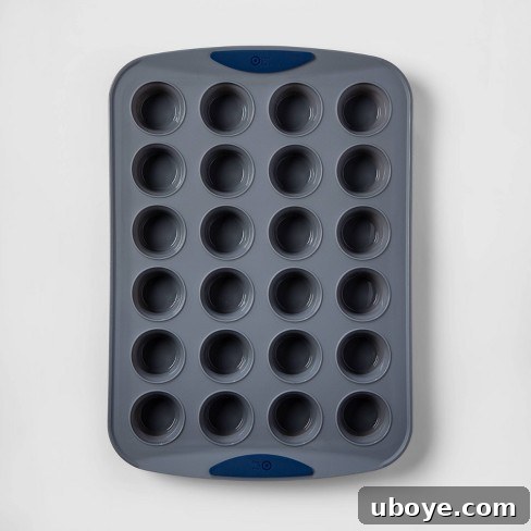 Creamy Vegan Peanut Butter Cups 4 A silicone mini muffin tray, ideal for making peanut butter cups