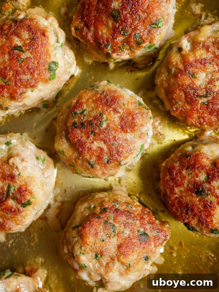 Close-up of perfectly cooked meatballs in sauce