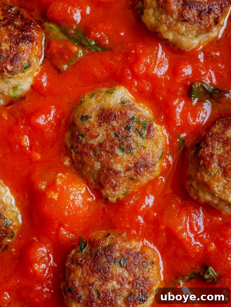 Raw meatballs prepared on a tray
