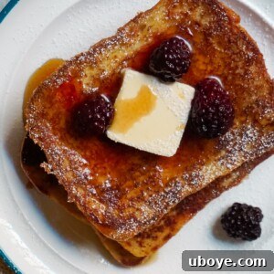 Finished Vegan French Toast for One, beautifully plated and ready to serve.