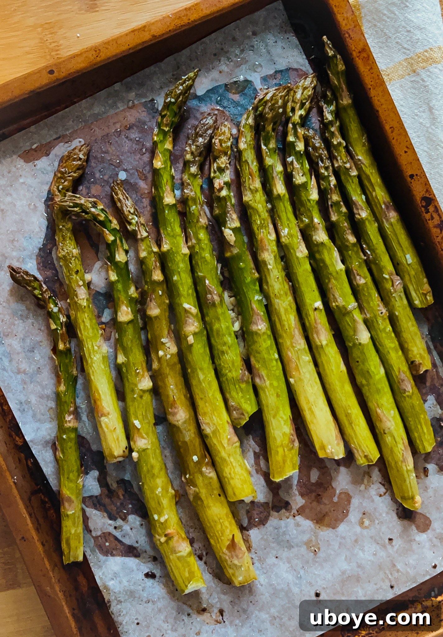 completed roasted garlic asparagus recipe