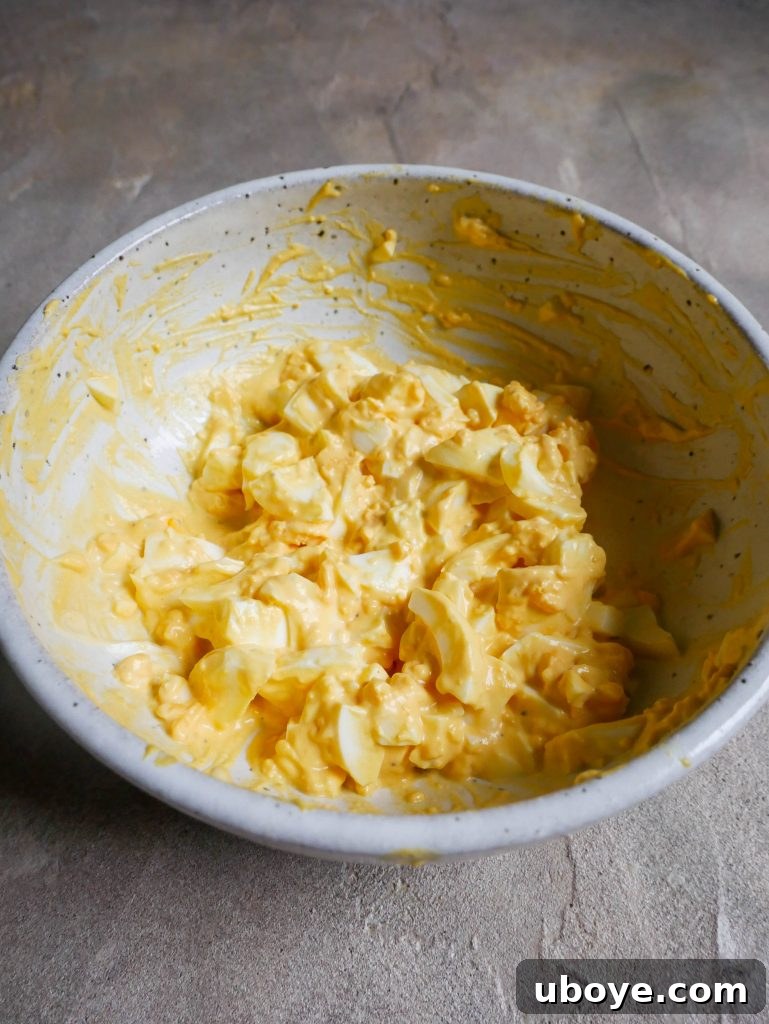 Velvety Avocado Egg Salad 3 egg salad in bowl