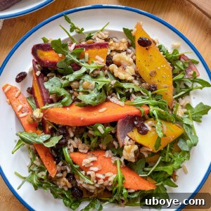 Carrot, Lentil, and Arugula Salad with Miso Brown Rice and Walnuts