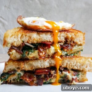 Breakfast Toastie with Bacon Jam