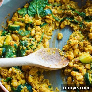 Savory White Bean and Veggie Scramble