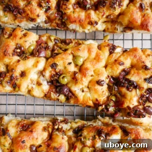 Olive, Herb & Sticky Balsamic Focaccia
