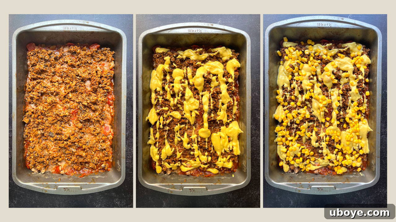 Plant-Based Fiesta Bake 4 vegan taco casserole step by step