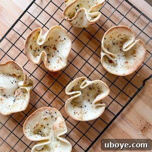 everything bagel tortilla cups