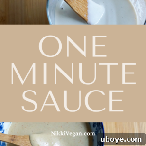 One Minute Cashew Butter Sauce - a whole foods plant-based recipe