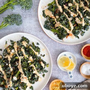 Roasted Broccolini Salad with Smokey Maple Mustard Dressing