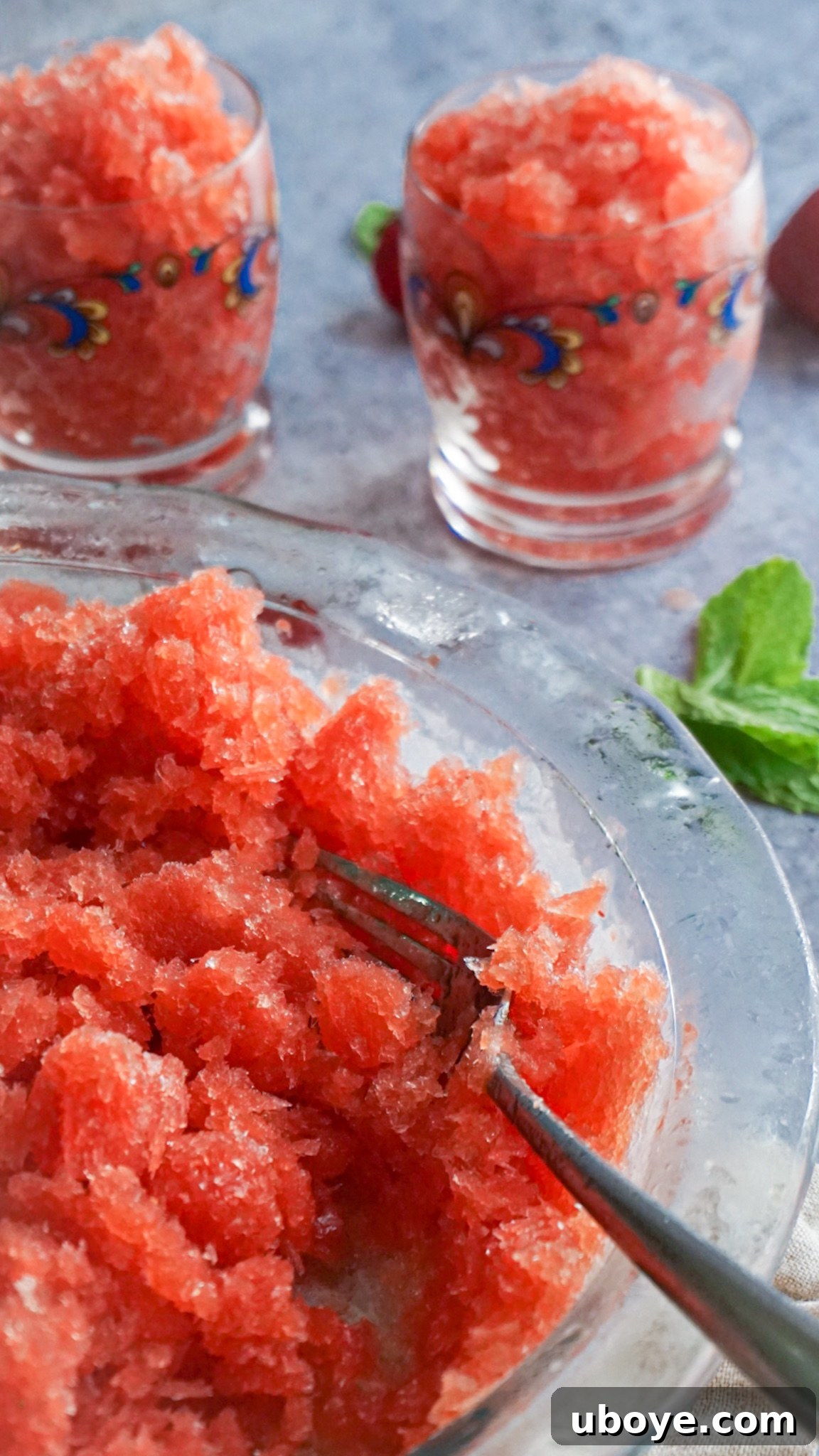 Refreshing Watermelon Rosé Granita and Italian Ice, perfect for summer