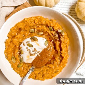 Vegan Pumpkin Spice Oatmeal