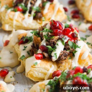 Elegant vegan puff pastry tarts, a perfect holiday appetizer