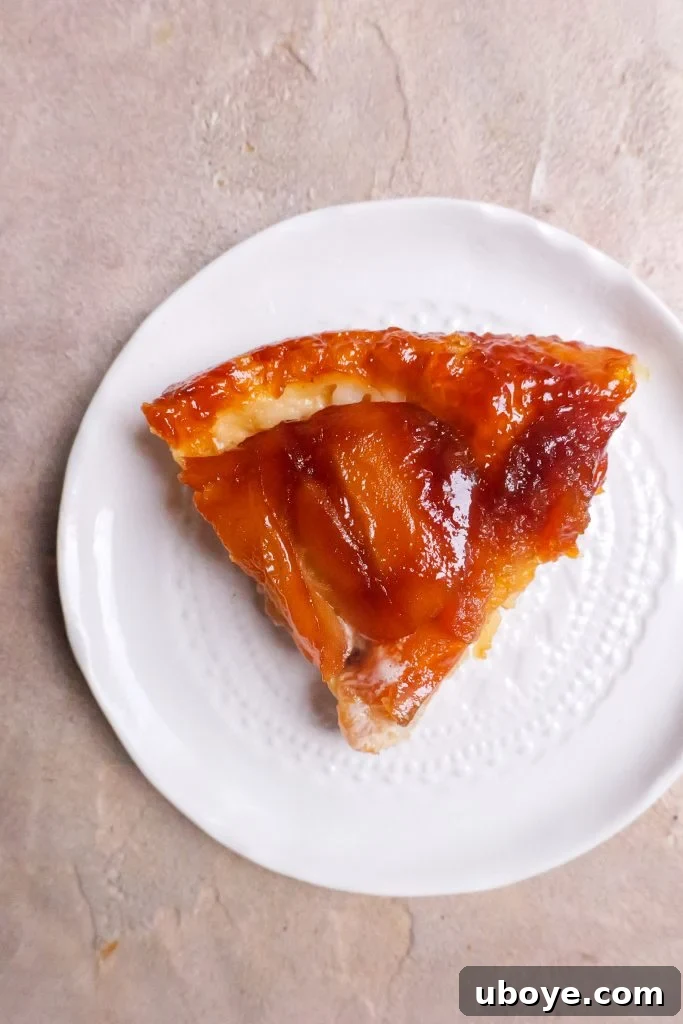 Beautifully baked Apple Tarte Tatin with golden brown crust