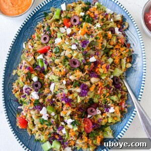 vegan chopped salad with white beans