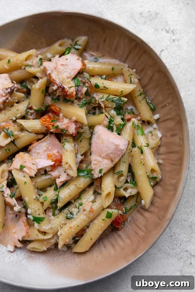 Tuscan Sunset Salmon Pasta 4 Close-up of raw skinless salmon fillets, seasoned and ready for cooking