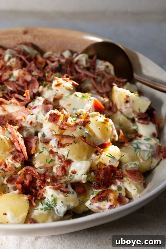 The Ultimate Potato Salad 4 Freshly boiled baby Dutch potatoes, perfectly tender and ready for dressing