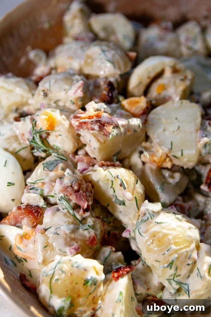 The Ultimate Potato Salad 9 A large bowl of the best homemade potato salad, ready for serving