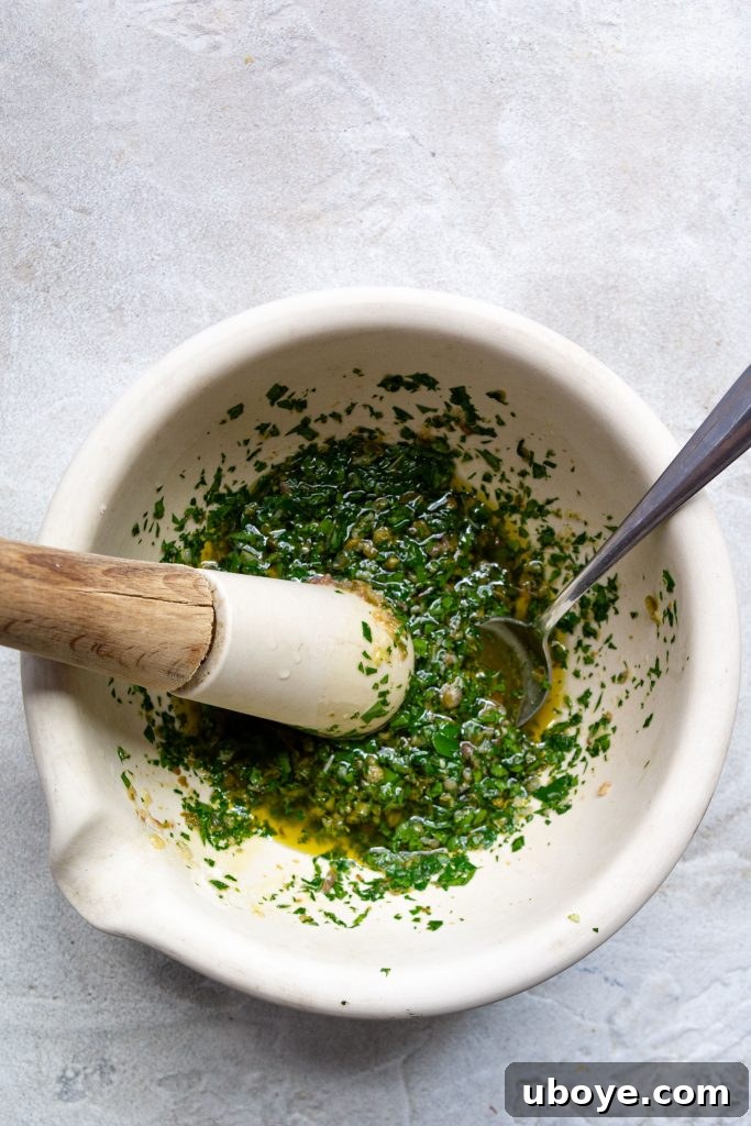 Zesty Salsa Verde Roasted Chicken 4 Olive oil roast chicken with salsa verde